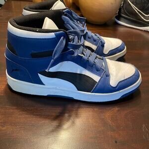 Puma Rebound Layup Blue and Black Retro Sneakers